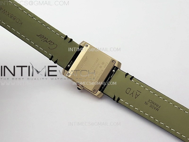 Tank Francaise Ladies 21.2mm RG 8848F 1:1 Best Edition Silver Dial on Black Leather Strap Ronda Quartz V2